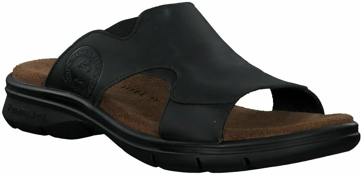 Herren-Pantoletten aus Leder 280001763500 (Schwarz)